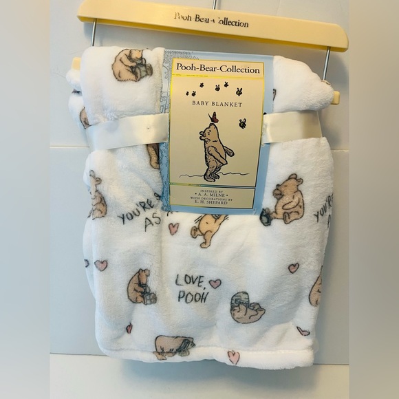 Pooh-Bear-Collection Other - Winnie the Pooh Bear Collection Pooh Baby Blanket Love You're Sweet as Hunny